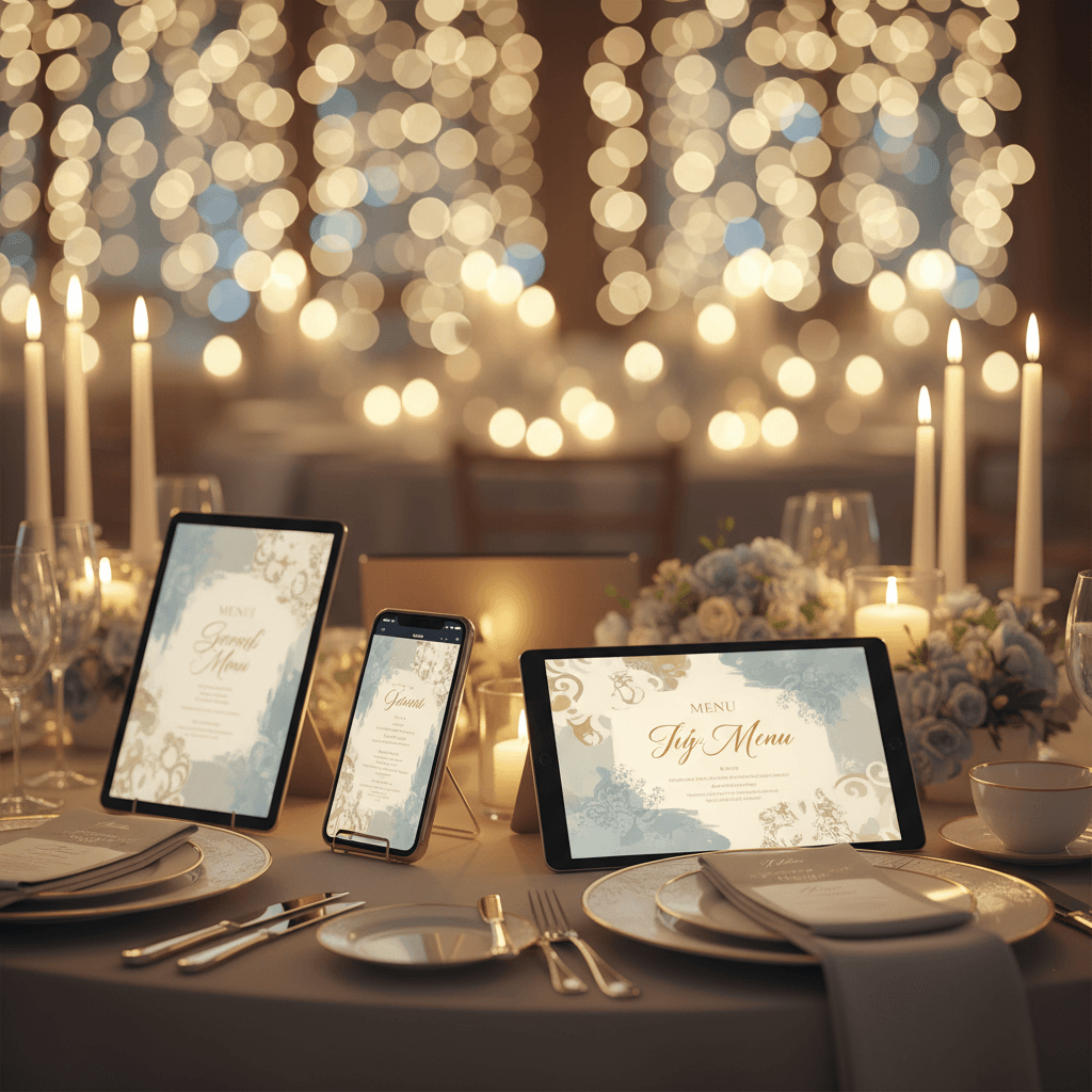 Interaktivní svatební menu online - Digitální jídelní lístek pomocí QR kódu